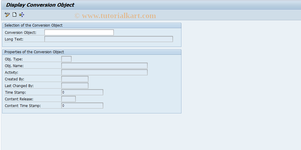 SAP TCode RSOBIXP - Maintenance of Conversion Objects