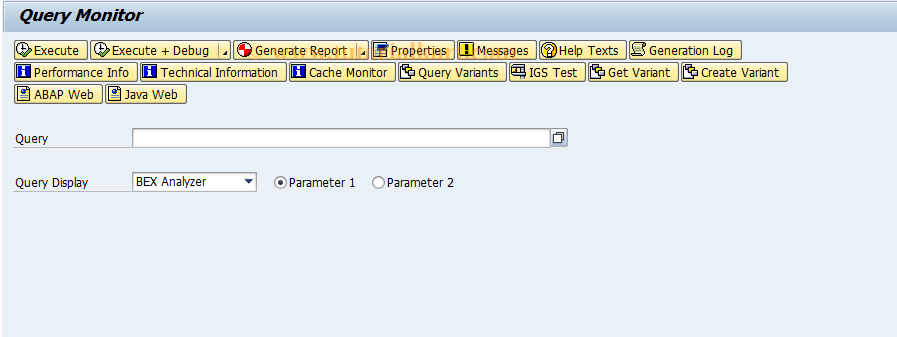 SAP TCode RSRT2 - Start of the Report Monitor