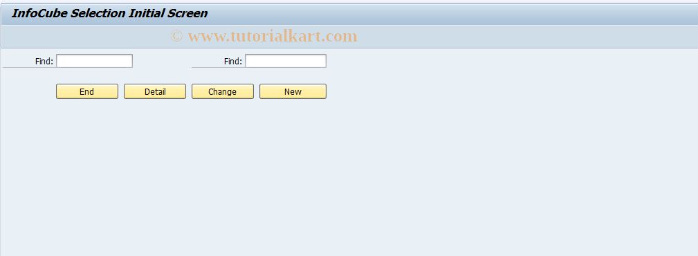 SAP TCode RSSE - Selection start InfoCube