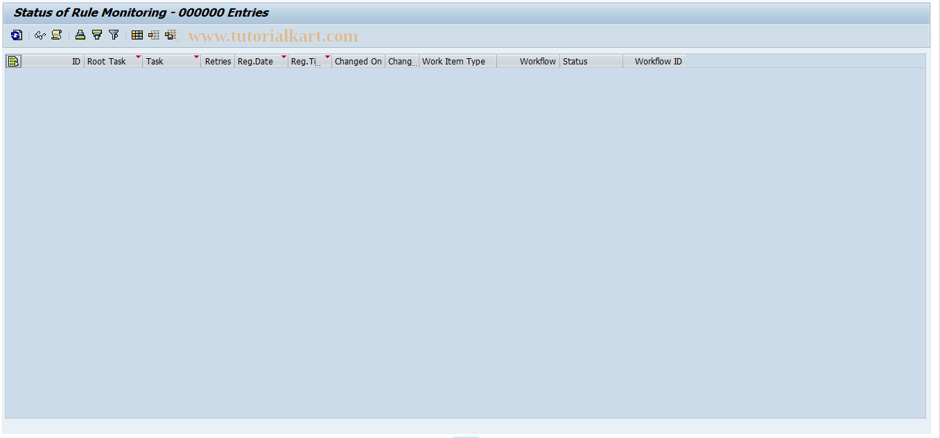 SAP TCode RSWWCOND_MON - Monitoring - Rule Monitoring