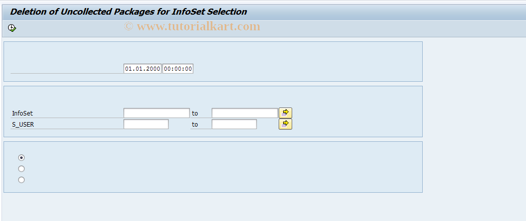 SAP TCode RS_BA_PCK_CLEANUP - Deletion of Selected Packages