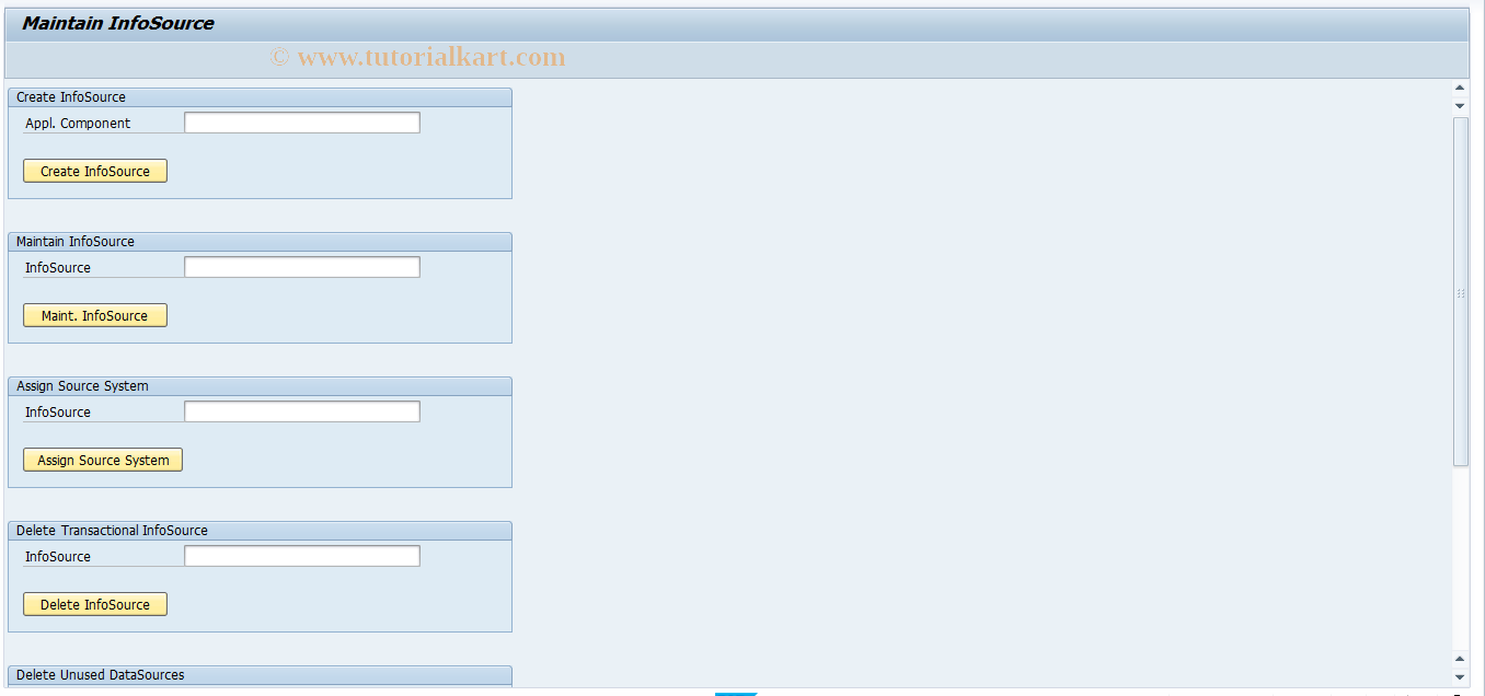 SAP TCode RS_ISTD_REMOTE - Maintain InfoSource