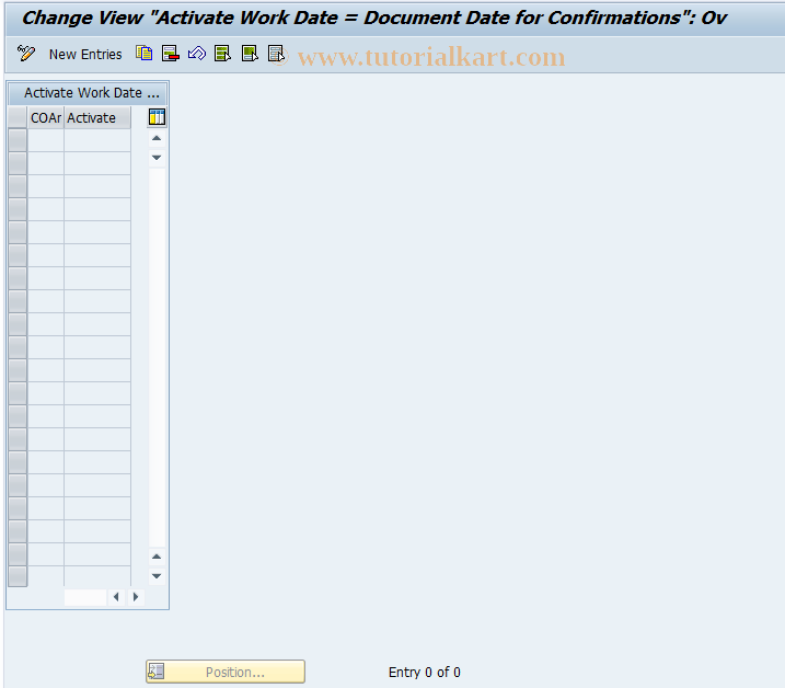 SAP TCode RTOHC03 - Activate Work Date = Document Date