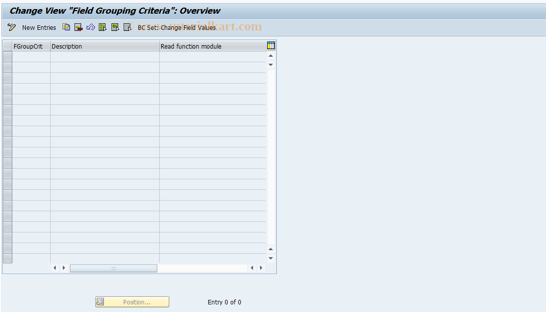 SAP TCode RTPB14 - RPUS Field Mod: Criteria