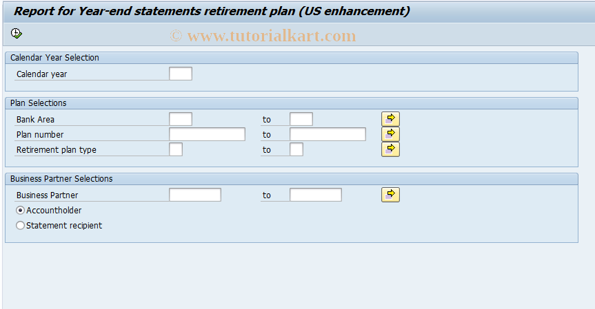 SAP TCode RTP_US_R1 - Retirement plan year-end report
