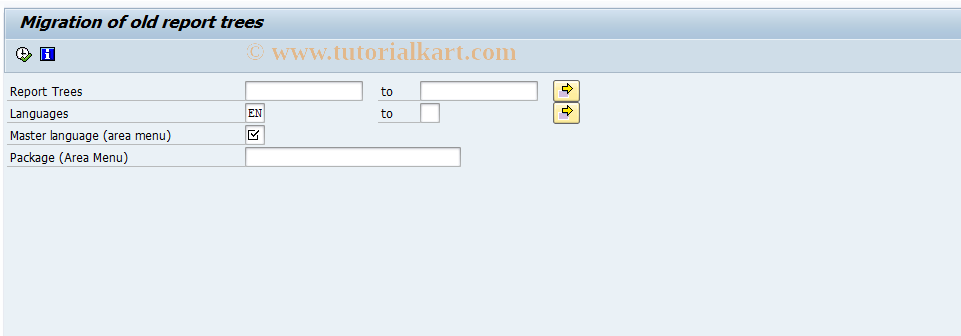 SAP TCode RTTREE_MIGRATION - Report tree migration