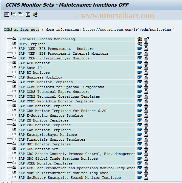 SAP TCode RZ20 - CCMS Monitoring