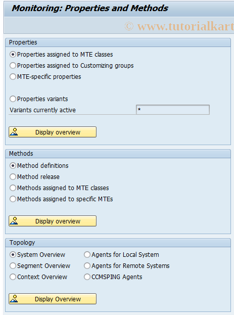 SAP TCode RZ21 - CCMS Monitoring Arch. Customizing