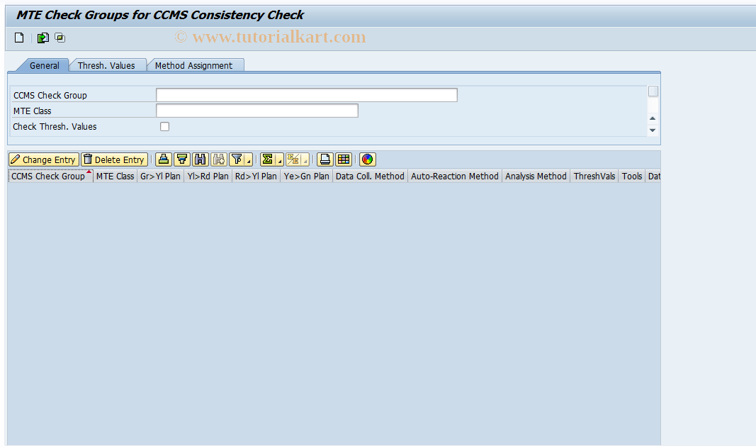 SAP TCode RZ51 - Configure MTE Check Groups