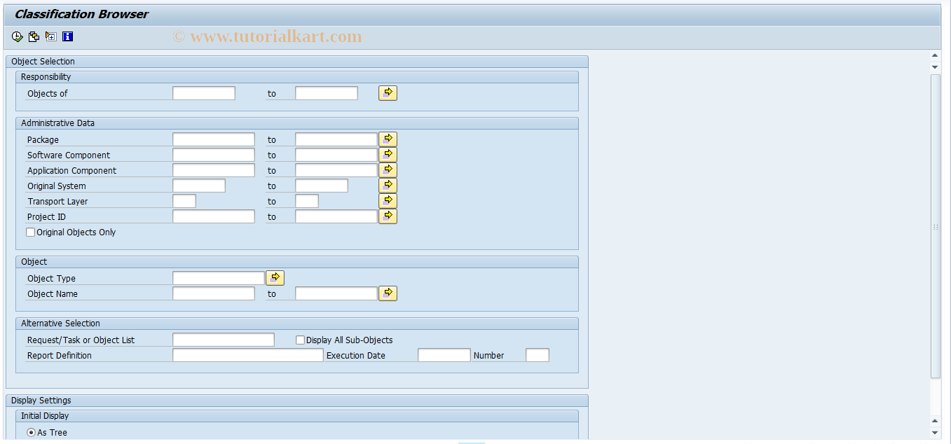 SAP TCode SACC2 - Set accessibility