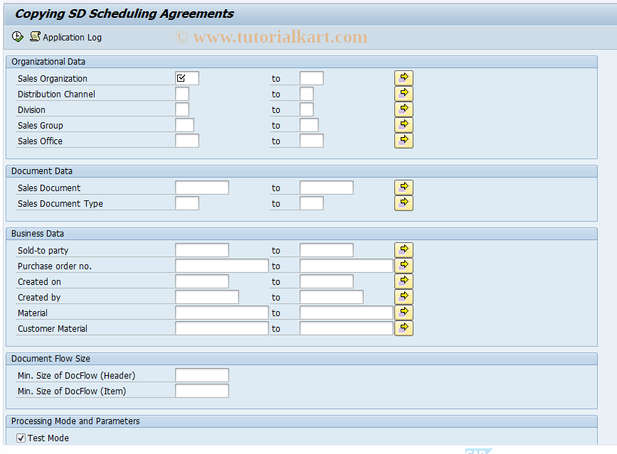 SAP TCode SACO - Analyze and Copy Scheduling Agreemen