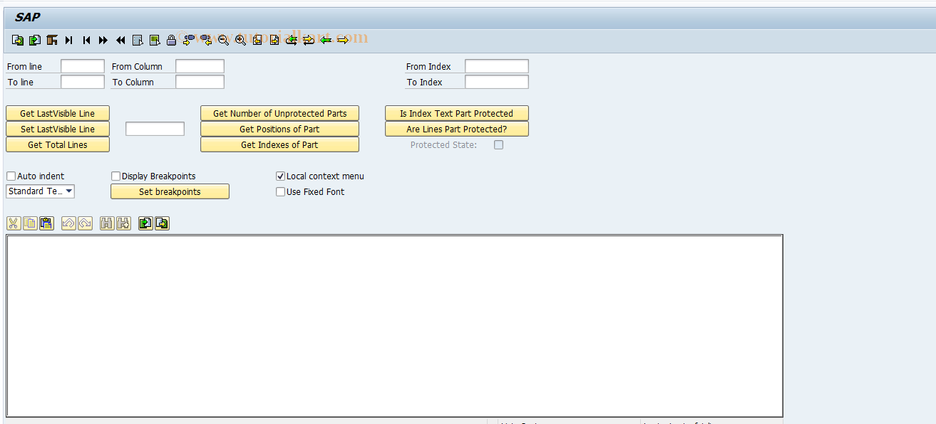 SAP TCode SAPTEXTEDIT_TEST_2 - Test for Textedit Control