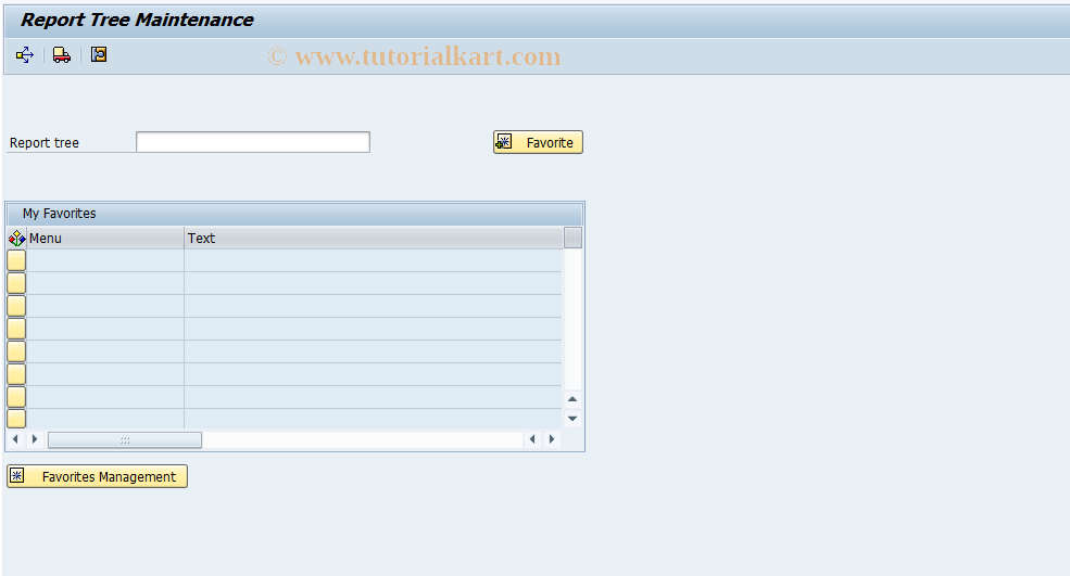 SAP TCode SARPN - Display Report Trees