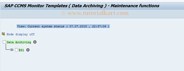 SAP TCode SAR_SHOW_MONITOR - Data Archiving Monitor