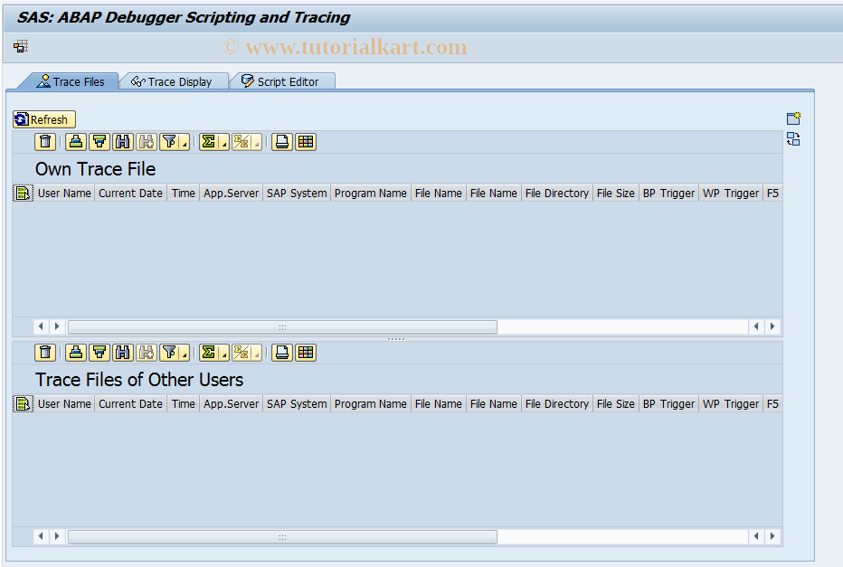 SAP TCode SAS - ABAP Debugger Scripting