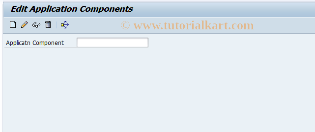 SAP TCode SBAC - Edit Application Components