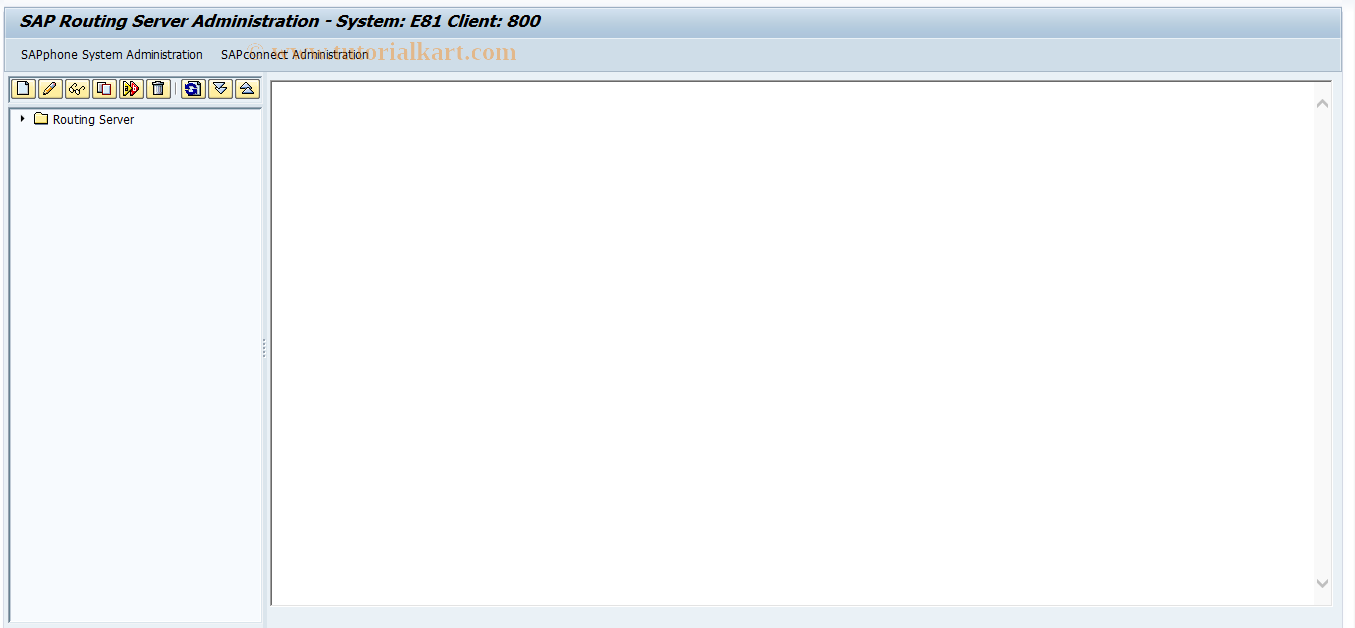 SAP TCode SBCA - Routing Server Administration