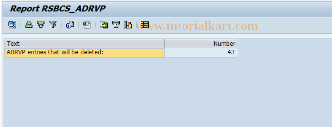 SAP TCode SBCS_ADRVP - BCS: Delete Addresses