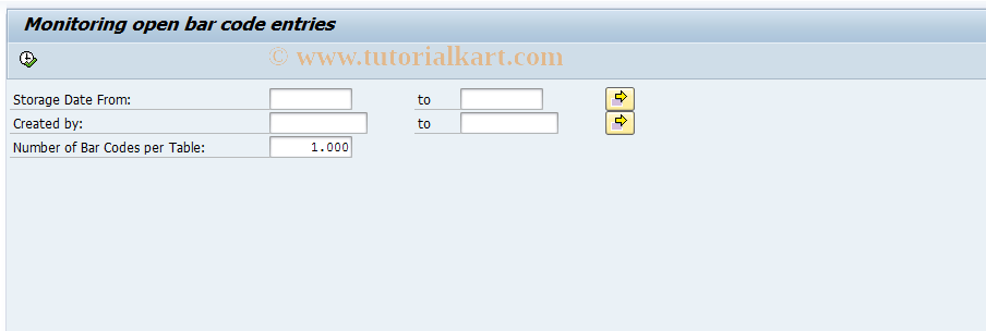 SAP TCode SBDS2 - Open Internal Bar Codes