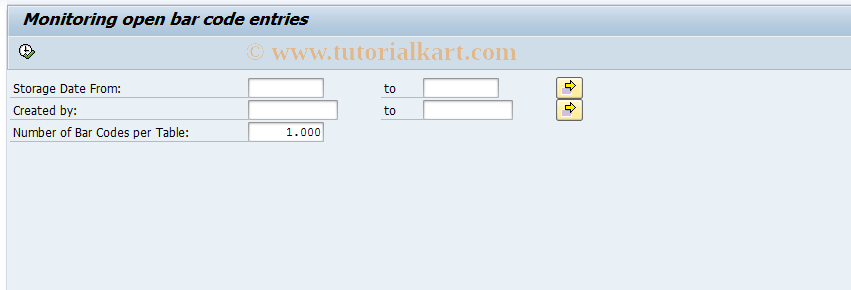 SAP TCode SBDS3 - Open External Bar Codes