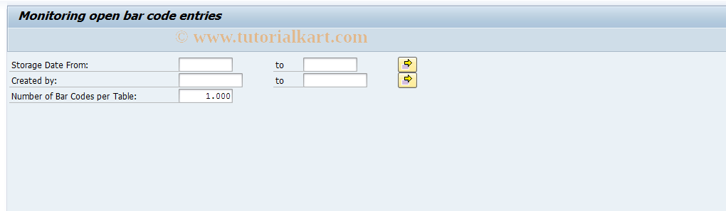 SAP TCode SBDS4 - Open Bar Codes with Keep Flag