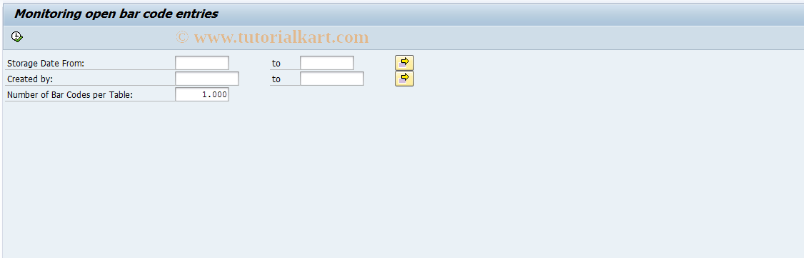 SAP TCode SBDS6 - External Bar Codes with Keep Flag