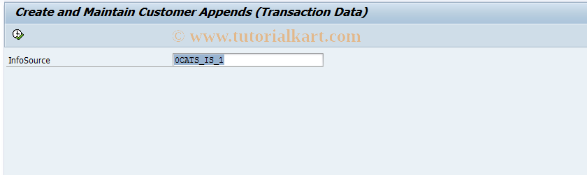 SAP TCode SBI3 - Maintain append for InfoSource