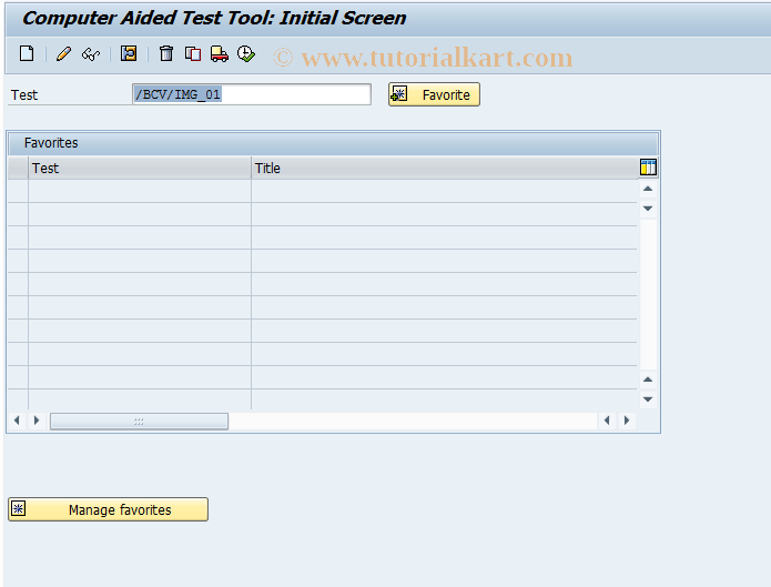 SAP TCode SCAT - Computer Aided Test Tool