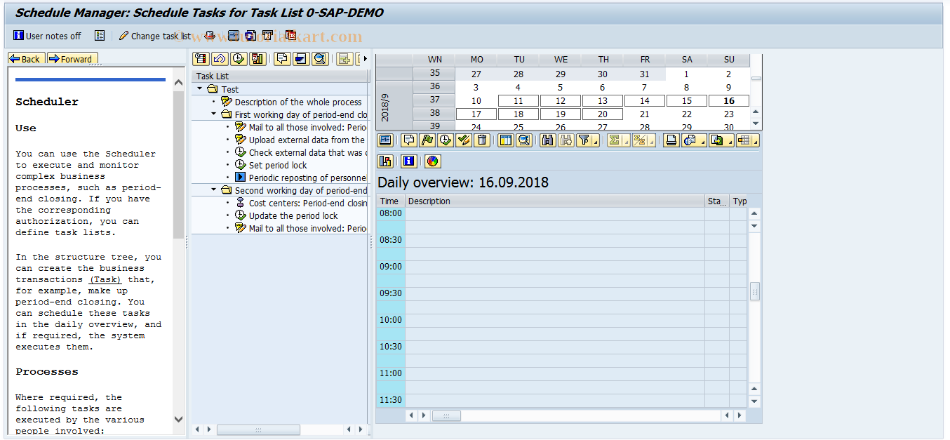 SAP TCode SCMA - Schedule Manager: Scheduler