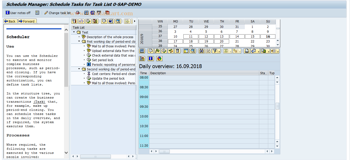 SAP TCode SCMATP - SchedMan: Task List Maintenance