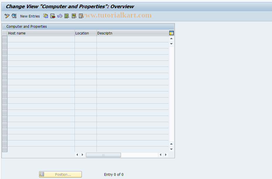 SAP TCode SCMSHO - Locations of Hosts