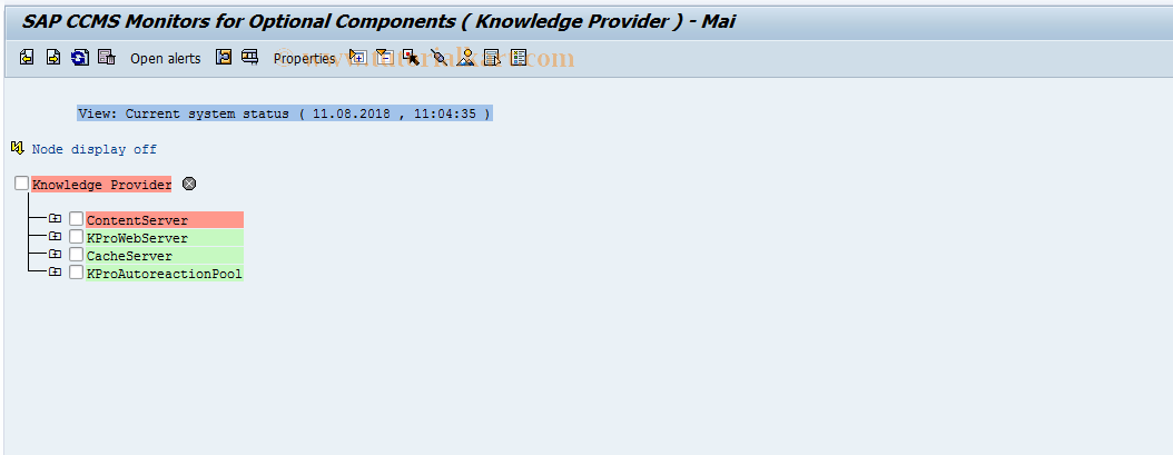 SAP TCode SCMSMO - Knowledge Provider Monitor