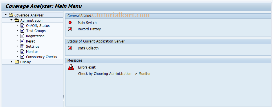 SAP TCode SCOV - ABAP Coverage Analyzer