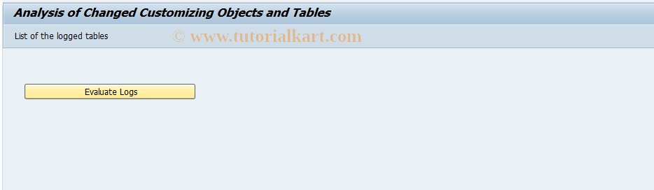 SAP TCode SCU3 - Table History