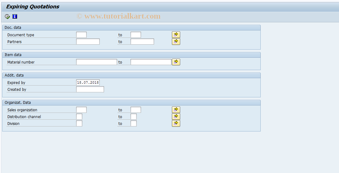 SAP TCode SDQ1 - Expiring Quotations