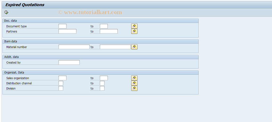 SAP TCode SDQ2 - Expired Quotations