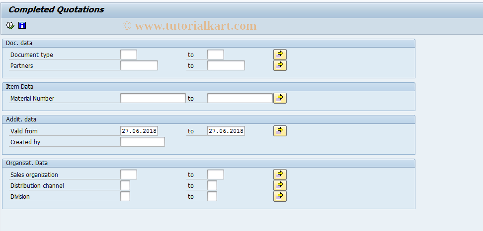 SAP TCode SDQ3 - Completed Quotations