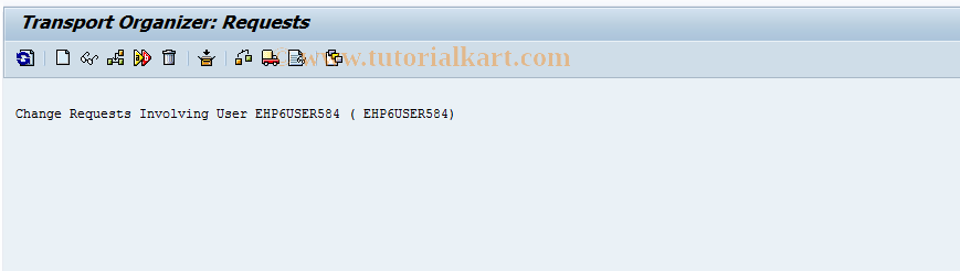 SAP TCode SE10 - Transport Organizer