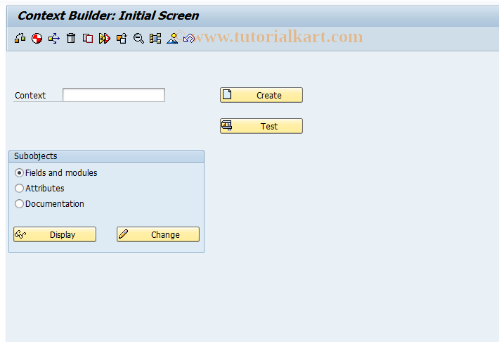 SAP TCode SE33 - Context Builder