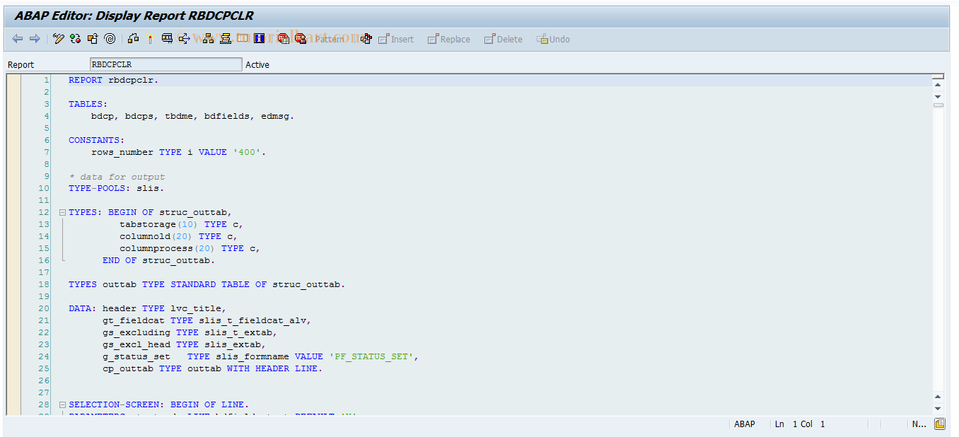 SAP TCode SE38P - Delete ALE Change Pointers