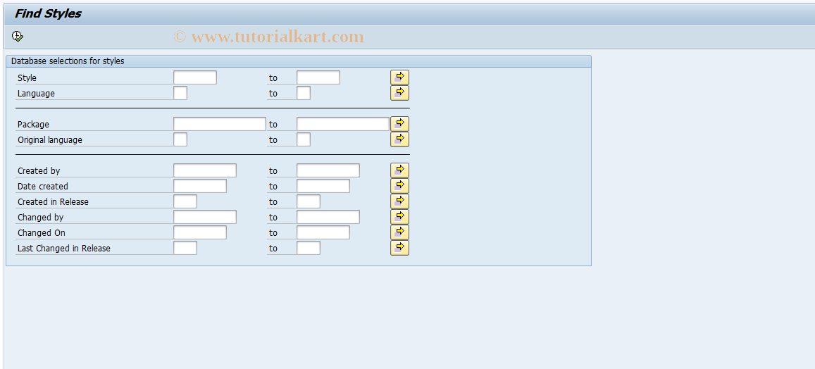 SAP TCode SE72 - SAPscript Styles