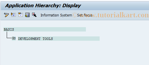 SAP TCode SE82 - Application Hierarchy