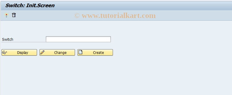 SAP TCode SFW1 - Switch
