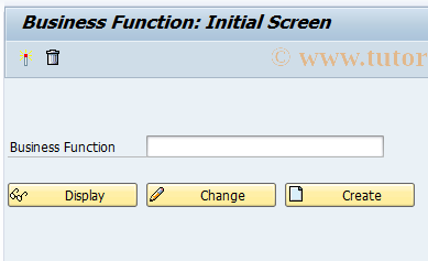 SAP TCode SFW2 - Business Function