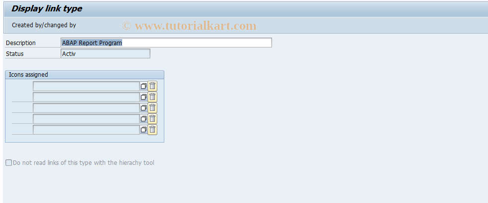 SAP TCode SHI1 - Structure buffer: Link type maint.