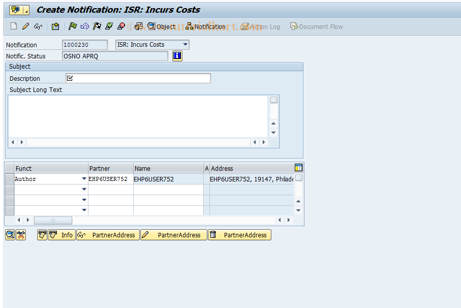 SAP TCode SHN1_ - Create Shift Note