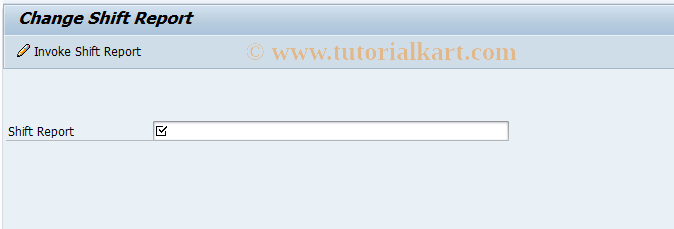 SAP TCode SHR2 - Change Shift Report
