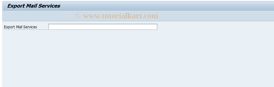 SAP TCode SI24_10 - RSIWB_EXPORT_MAIL_SERVICES