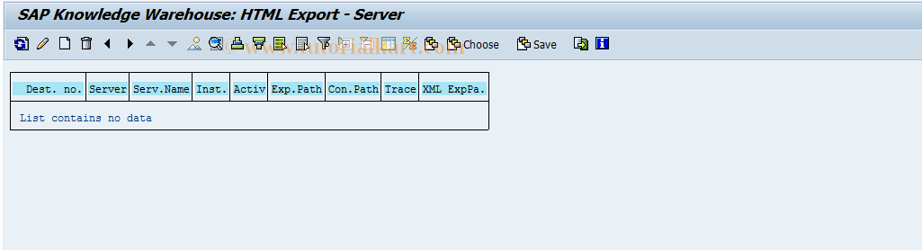 SAP TCode SI24_2 - Customizing Server (KW)
