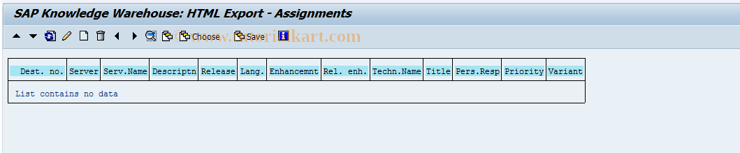 SAP TCode SI24_3 - Customizing Assignments (KW)